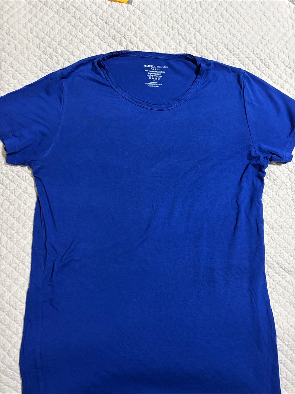Majestic Filatures Women's Short Sleeve Tee in Royal Blue